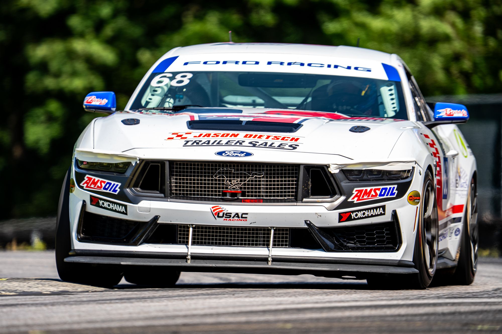 Capaldi Racing Mustang Cup car #68 on track